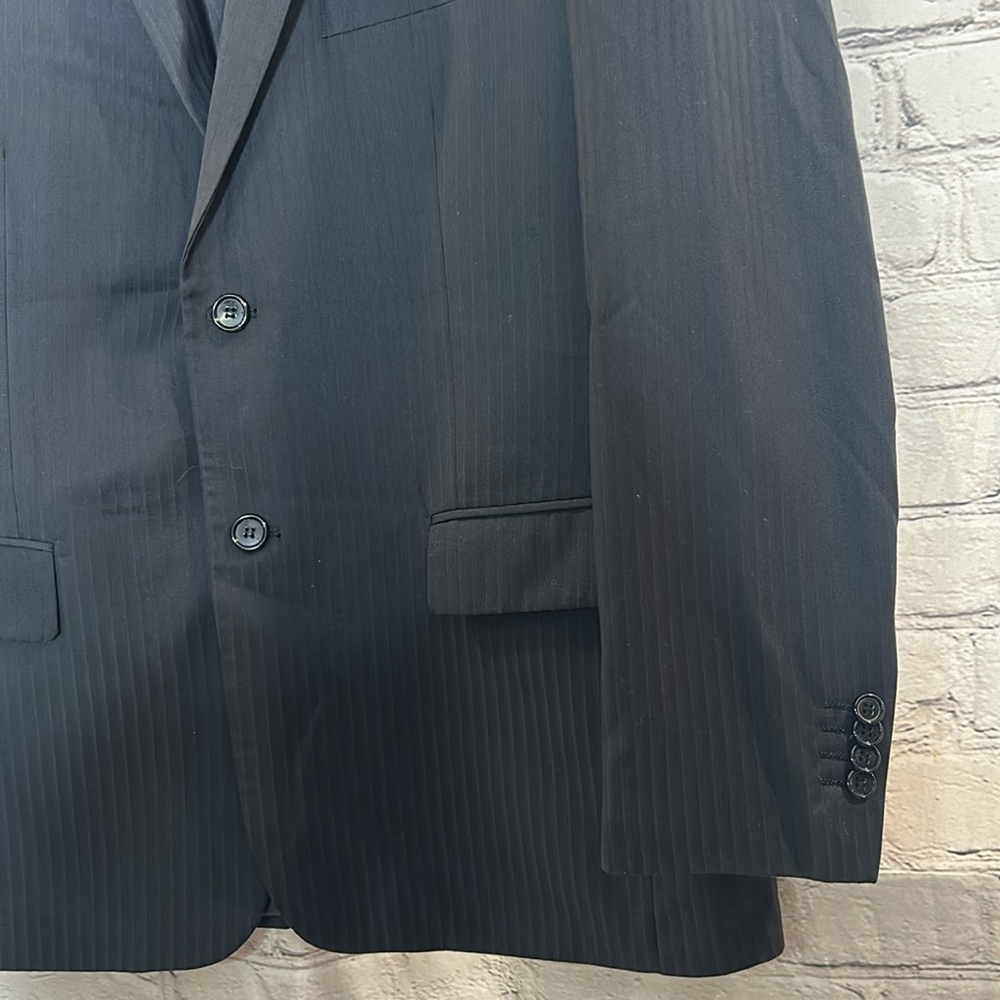 Genevie Uomo Black Men’s Suit Jacket Size 40R Excellent Condition - Picture 8 of 16